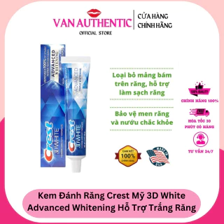 Kem đánh răng Crest 3D White Advanced Triple Whitening từ Mỹ