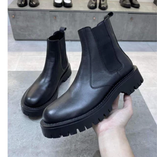 Giày chealsea boots basic đế tăng chiều cao, giày bốt nam đế cao - DC01 CAO