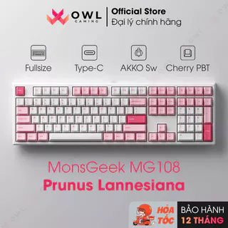 Bàn phím cơ MonsGeek MG108 Prunus Lannesiana (White LED / AKKO CS switch)