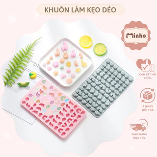 Khuôn làm kẹo dẻo chip chip hình động vật và hoa quả (không có nắp)