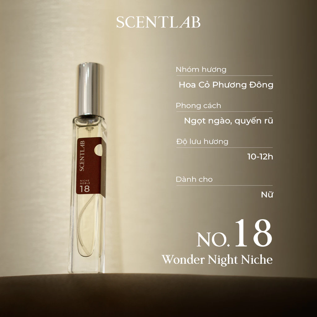 Nước Hoa Nữ Phong Cách Quyến Rũ Ngọt Ngào Loại 10ml - Nước Hoa SCENTLAB No.18