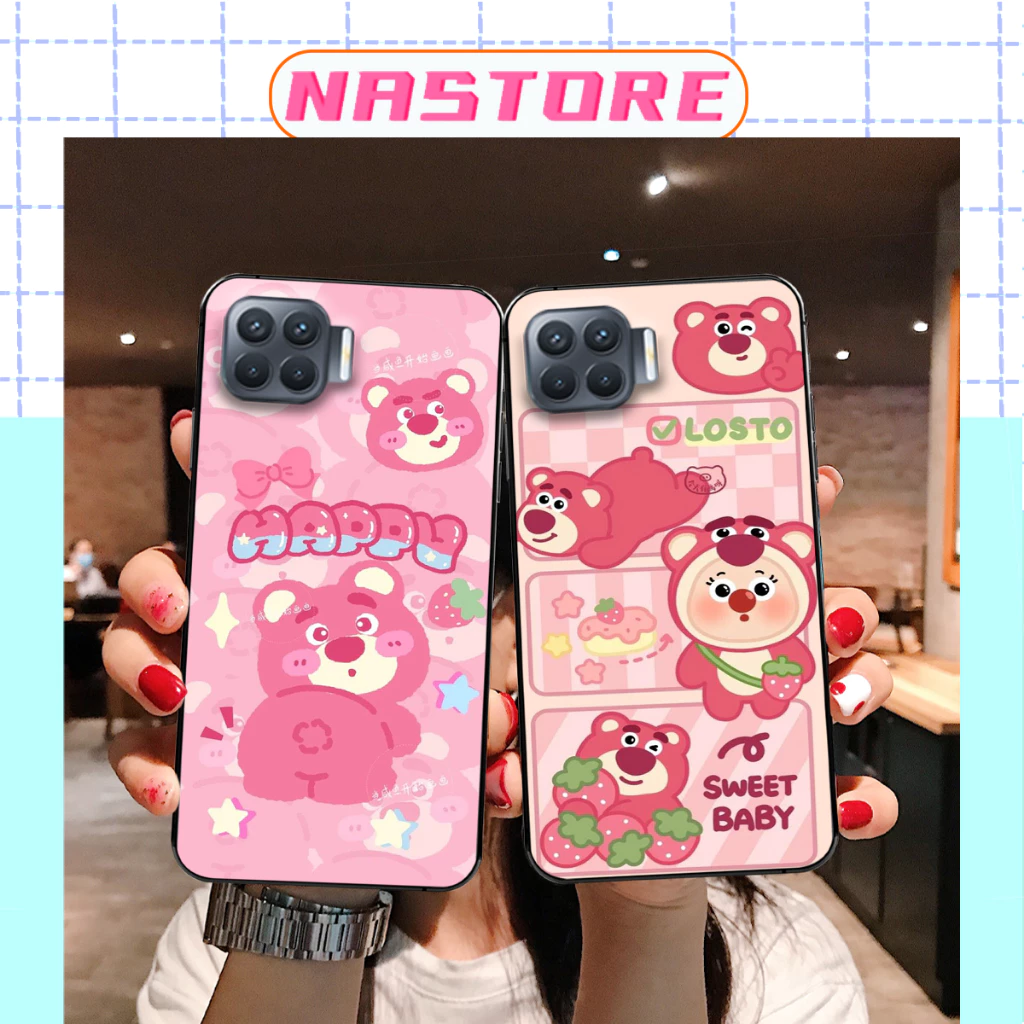 Ốp lưng Oppo A73 / A93 gấu dâu Lotso cute giá rẻ mới nhất cực đẹp