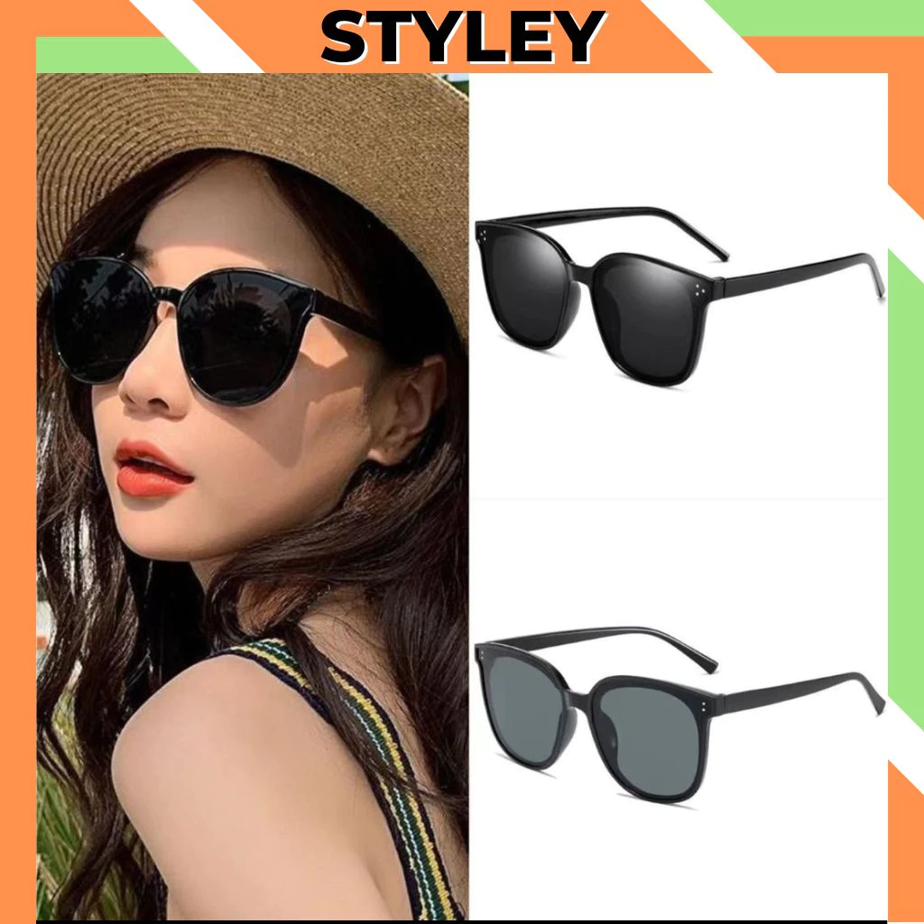 Kính râm nam nữ 3 chấm phong cách sành điệu Kính mát chống tia UV form to siêu dễ thương STYLEY K015