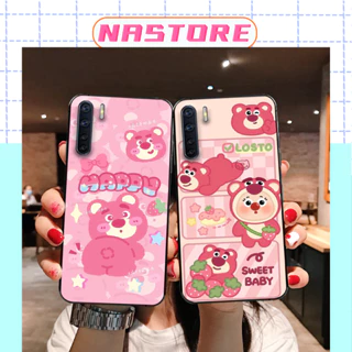 Ốp lưng Oppo A91 - Reno 3 gấu dâu Lotso cute giá rẻ mới nhất cực đẹp