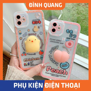 Ốp lưng iphone trong cute đào bóp 6/6plus/6splus/7/7plus/8/8plus/x/11/12/pro/max/plus/promax-ĐQ