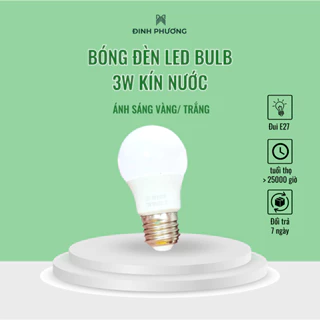 Bóng đèn led bulb trang trí ngoài trời 3w ánh sáng vàng/ trắng