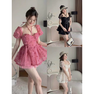 Sét bộ đùi chất xô lông cổ chéo mix quần đùi cotton lạnh tay búp có 3 màu