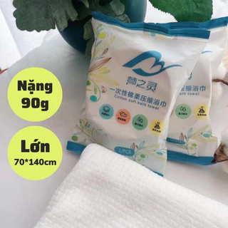 Khăn Tắm Nén Du Lịch Bằng Cotton Dùng Một Lần 70*140cm, Khăn Mặt Nén Dạng Viên 20x22cm Tiện Lợi Dễ Sử Dụng