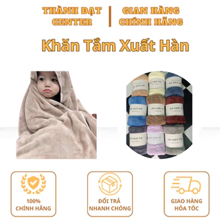 Khăn Tắm Xuất Hàn Size Lớn 70x140cm Mềm Mại Phù Hợp Cho Cả Mẹ Và Bé