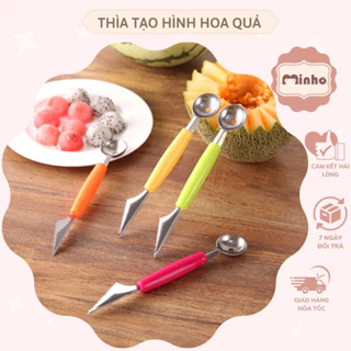 Thìa tạo hình hoa quả cho bé ăn dặm ( màu ngẫu nhiên)