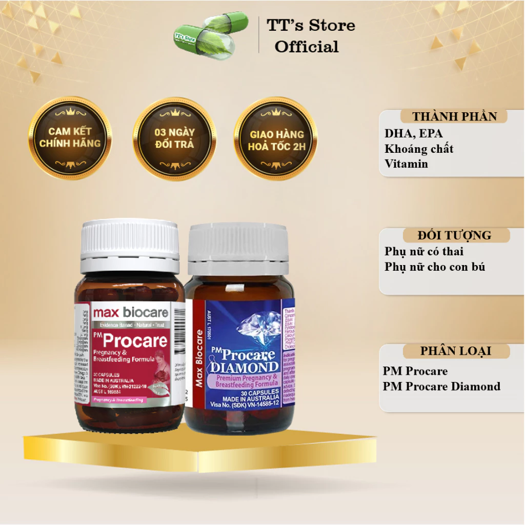 PM PROCARE/ PROCARE DIAMOND (Lọ 30 viên) Max Biocare - [pmprocare, prokare]