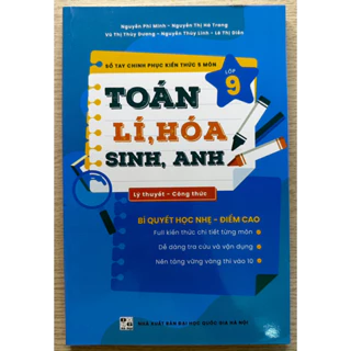 Sách - Sổ tay chinh phục kiến thức 5 môn - Toán , Lí, Hoá, Sinh, Anh lớp 9