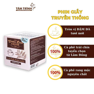 Cà phê Rang Mộc Golden Birds 100% Robusta Lâm Hà| Vị đâm đà tươi mới| Phin Giấy Truyền Thống (10 gói/hộp)