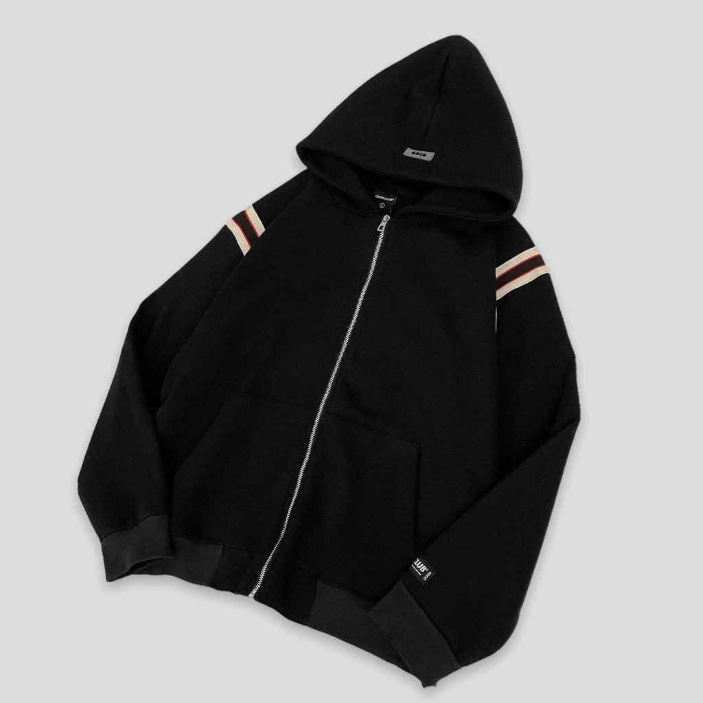 Áo Hoodie ZIP ODIN CLUB Red Lines, Áo hoodiezip nam nữ form rộng, Local Brand ODIN CLUB