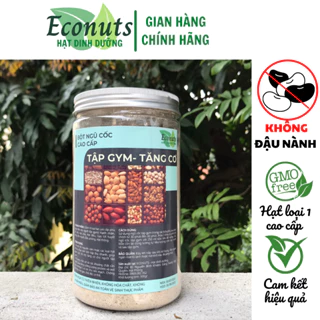 Bột ngũ cốc tập gym tăng cơ giảm mỡ không đậu nành ECONUTS 8 loại hạt dinh dưỡng 100% hữu cơ