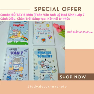 Combo 4 Sổ tay (Toán Văn Anh KHTN) lớp 7