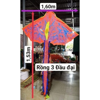 diều rồng 3 đầu đại kèm dây 100m