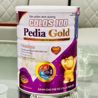 [KÈM QUÀ TẶNG] sữa bột Colos 100 Pedia Gold 900g dành cho trẻ suy dinh dưỡng, thấp còi, biếng ăn, nhẹ cân