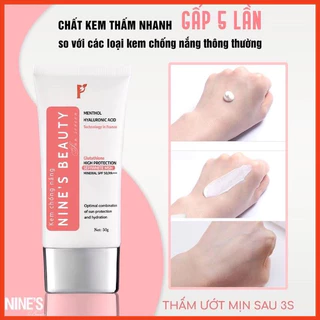 Kem Chống Nắng Nine's Beauty SPF 50+++ Dưỡng Ẩm Làm Trắng Da Mờ Nám