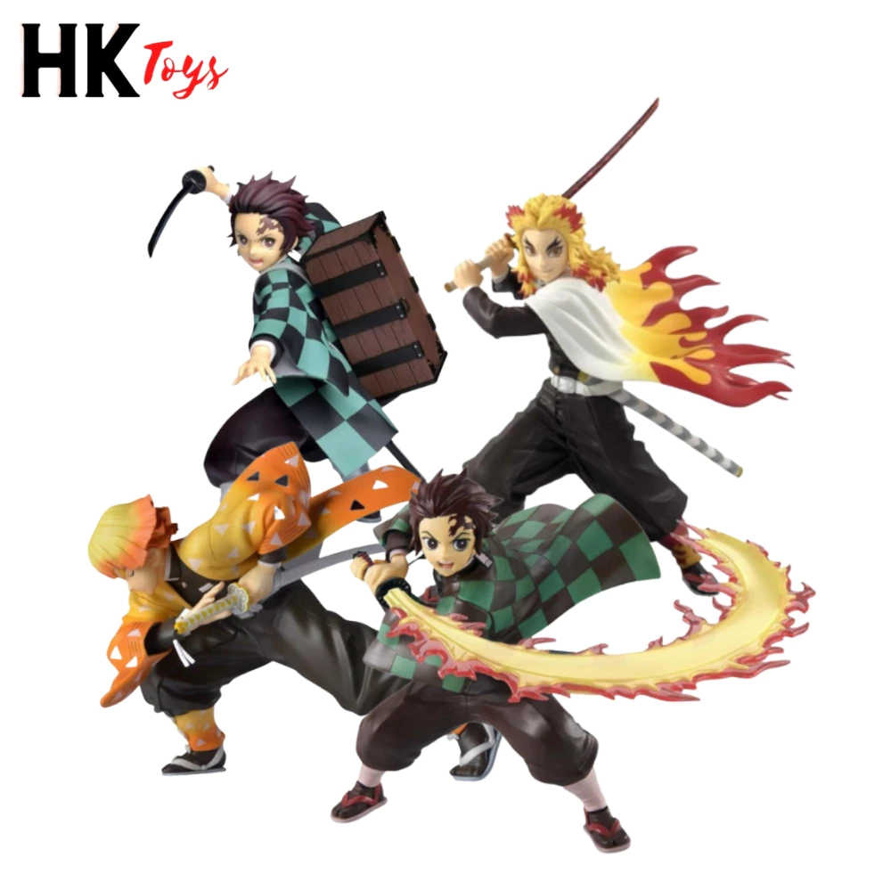 Mô hình Kimetsu No Yaiba figure Demon Slayer Tanjirou , Kyoujurou , Zenitsu cực ngầu .figure thanh gươm diệt quỷ - HKTOY