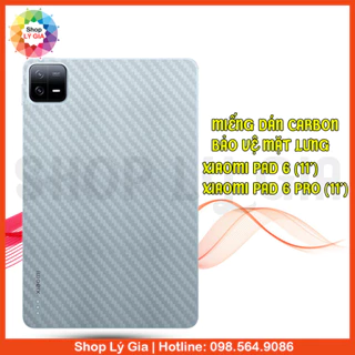 Miếng dán carbon bảo vệ mặt lưng cho Xiaomi Mi Pad 6/6 Pro (11')