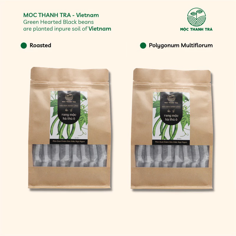 COMBO GIÁ TỐT [449] 2 Túi 1kg Đậu Rang Mộc - Hà thủ ô (chia sẳn túi lọc 50G) Mộc Thanh Trà, uống giải nhiệt, thanh lọc