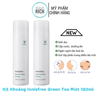 [50ml-120ml-150ml] Xịt Khoáng Dưỡng Ẩm INNISFREE Trà Xanh Green Tea Mineral Mist Micro 50ml - 120ml - 150ml