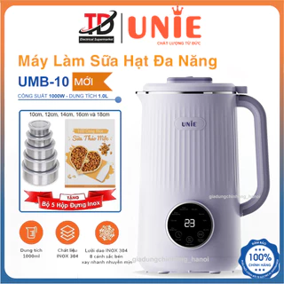 Máy Xay Nấu Đa Năng Unie UMB10, Lưỡi Dao Inox 8 Cánh, 1000W-1.0Lit, Hàng Chính Hãng