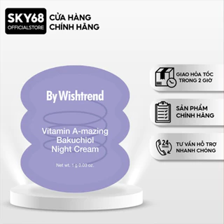 [SAMPLE] Kem Dưỡng Da Ban Đêm By Wishtrend Vitamin A - Mazing Bakuchiol Night Cream 1g