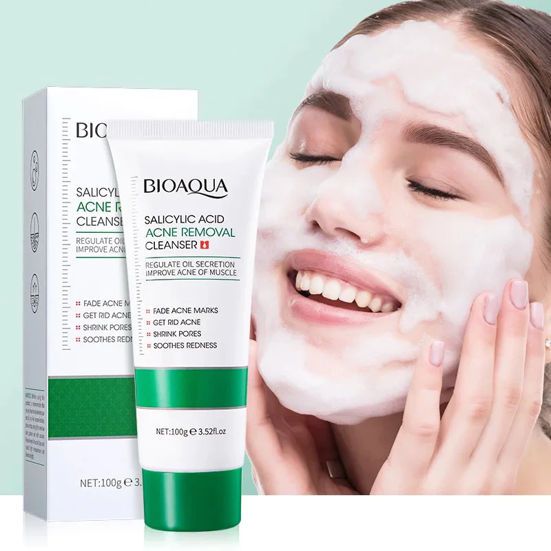 [ Mẫu Mới ] Sữa Rửa Mặt Dành Cho Da Dầu Mụn Bioaqua Salicylic Acid Giúp Làm Sạch Sâu Bã Nhờn, Kiềm Dầu Và Giảm Sưng Mụn