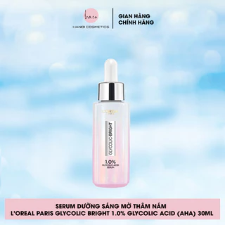 Serum dưỡng sáng mờ thâm nám L'Oreal Paris Glycolic Bright 1.0% Glycolic Acid (AHA) 30ml