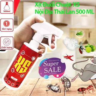 Chai Xịt Đuổi Chuột XS 500 ML Thái Lan - Không Mùi, An toàn - Xua Đuổi Chuột, Gián, Côn Trùng Nguồn Gốc Thảo Mộc