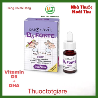 Buonavit D3 Forte - Vitamin D3,DHA,Acid béo hỗ trợ phát triển xương và trí não của trẻ (Italy )
