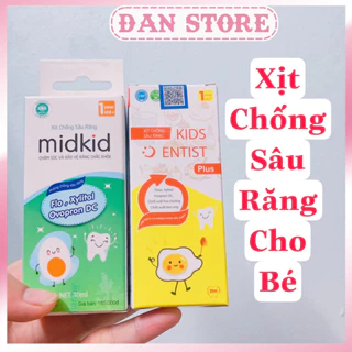 Xịt chống sâu răng Midkid, Kids entist cho bé, Chai xịt vệ sinh răng miệng chống mủn răng Midkid chính hãng