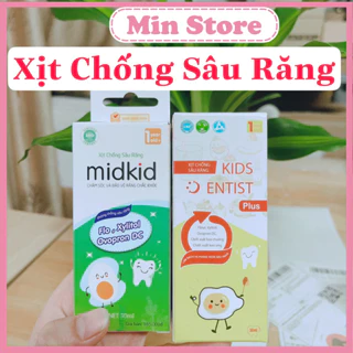 Xịt chống sâu răng Kids Entist, Midkid cho bé, chai xịt làm sạch răng miệng ngừa sâu răng cho bé từ 1 tuổi