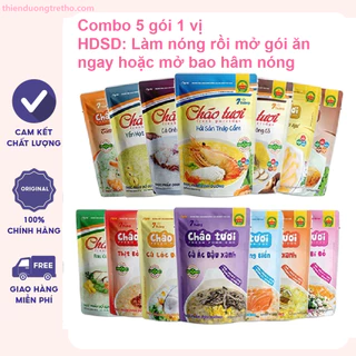 COMBO 5 Gói Cháo Tươi Cây Thị ăn liền đủ vị cho Bé từ 7 Tháng