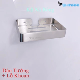 ( Dán Tường ) Khay Đựng Bánh Xà Phòng , Kệ Đựng Xà Bông Nhà Tắm INOX SUS304 Xước SHINRAI  13.5M