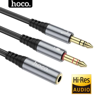 Dây chuyển đổi tai nghe HOCO 3.5mm sang 2 cổng 3.5mm cho âm thanh audio và mic dùng cho tai nghe loa ..