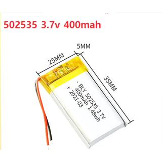 Pin Sạc 3.7V 400mah 502535 Dùng Cho Tai Nghe Loa Mp3 MP4 MP5 GPS PSP Bluetooth