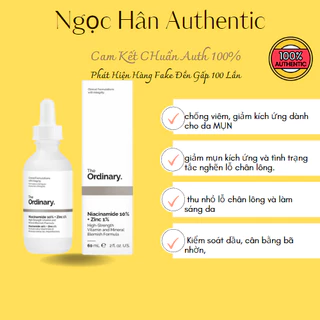 Serum The Ordinary Niacinamide 10% + Zinc 1% – Serum Chống Viêm, Giảm Kích Ứng Dành Cho Da Mụn