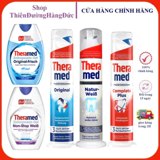 Kem đánh răng Theramed 2in1 Dạng ống dẹp và dạng ống tròn  Đức (Hàng Đức có bill)