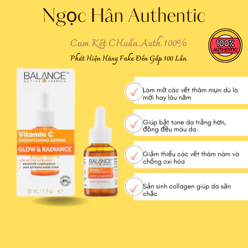 Serum Vitamin C Balance Active Formula Giúp Trắng Da Mờ Thâm