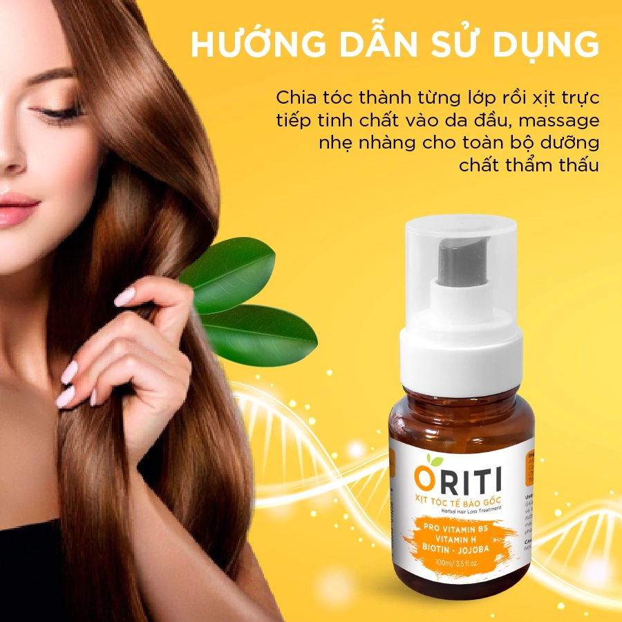 Xịt tóc tế bào gốc ORITI xịt kích thích mọc tóc Cam Oriti