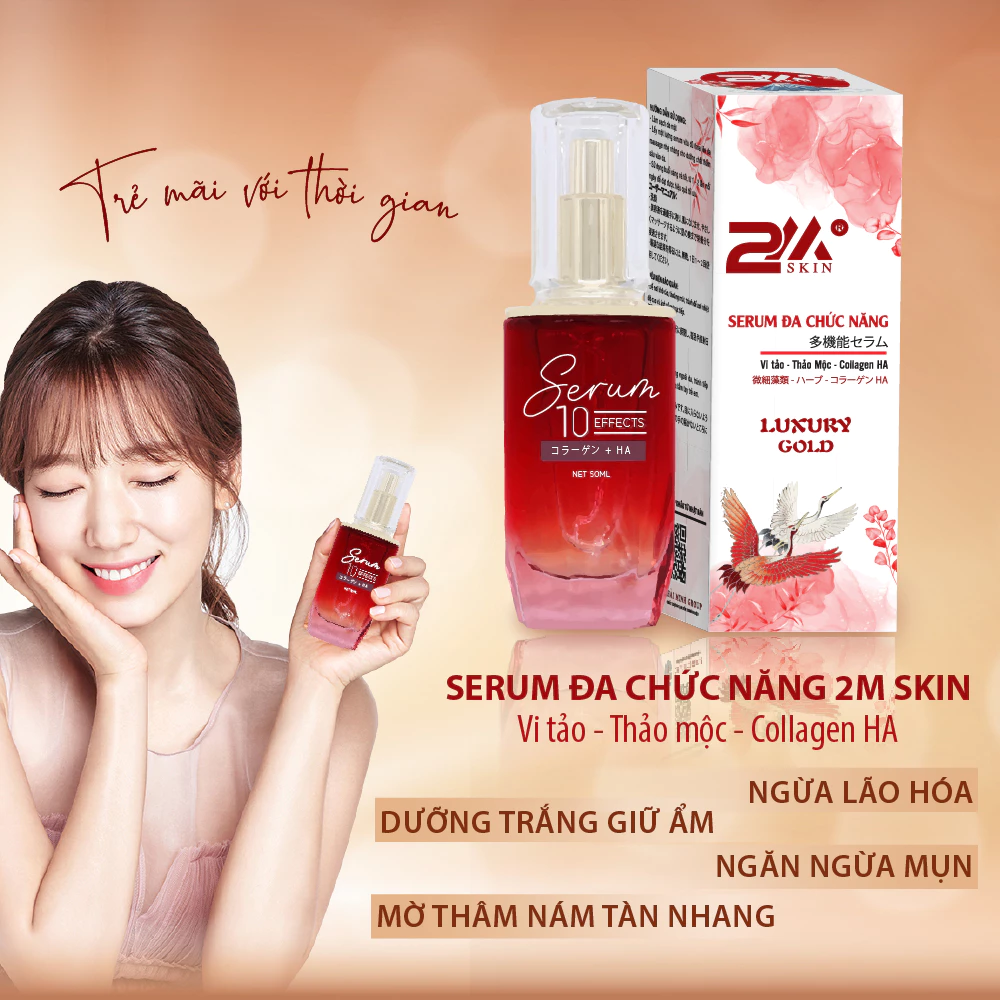 Serum đa chức năng 2M Skin chống lão hóa giữ ẩm và phục hồi da trắng sáng 60ml - Marisa Beauty