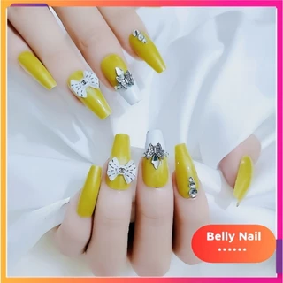 Móng tay giả kèm keo belly Nail bộ 24 móng tay giả nail box