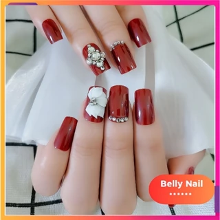 Móng tay giả kèm keo belly Nail bộ 24 móng tay giả nail box