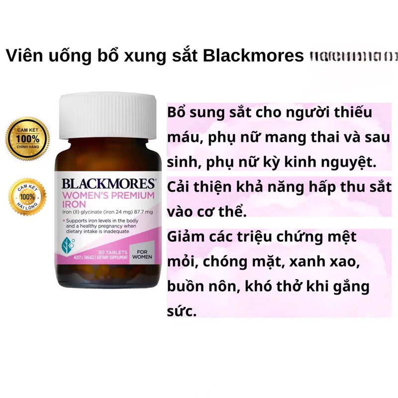 Viên sắt cho bà bầu Blackmores Pregnancy Iron 30 viên