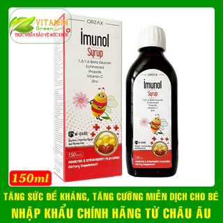 Imunol Syrup Siro tăng sức đề kháng tăng cường miễn dịch cho bé | Nhập khẩu chính hãng từ Châu Âu