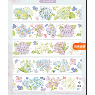 Washi tape(chiết) Hoa cẩm tú cầu