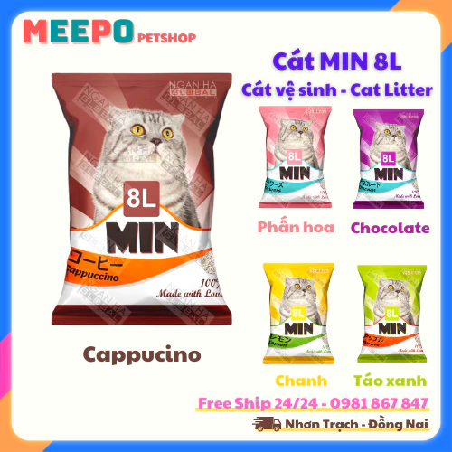 Cát MIN 8L | Cát vệ sinh cho mèo xuất xứ Nhật Bản, Cat Litter Japan